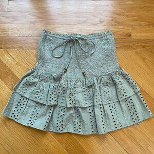 Olive Green Eyelet Zara Skort